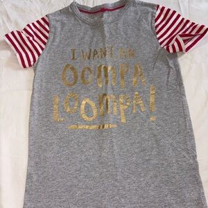 Mini Boden Roald Dahl Wonka Oompa Loompa T Shirt 7/8